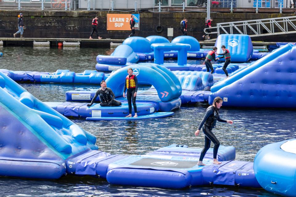 Wild Shore Dundee is a water-based adventure hub and aqua park