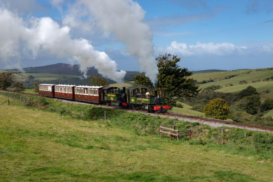 The Lynton and Barnstaple Railway in North Devon provides views of the West Lyn valley