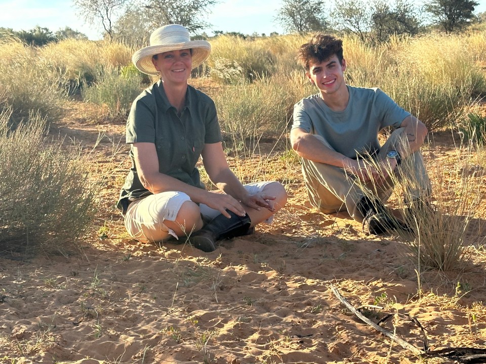 Kyle with TV co star Alma Celeste Stafford in South Africa