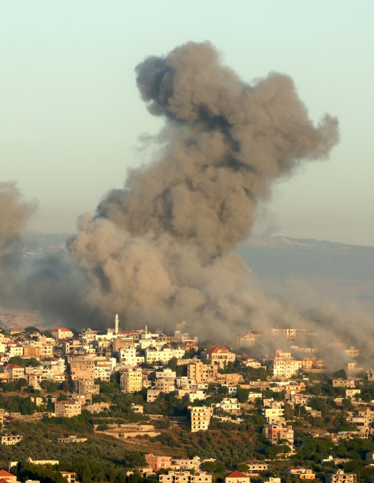 Smoke billows over under-fire southern Lebanon