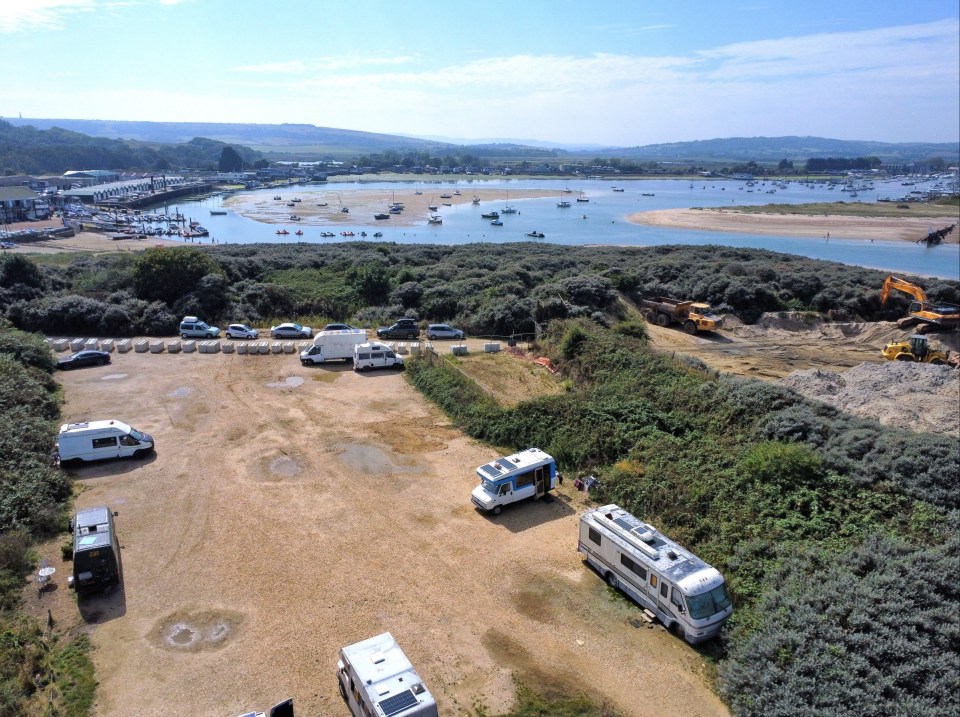 The group had been told to stick to one side of the car park