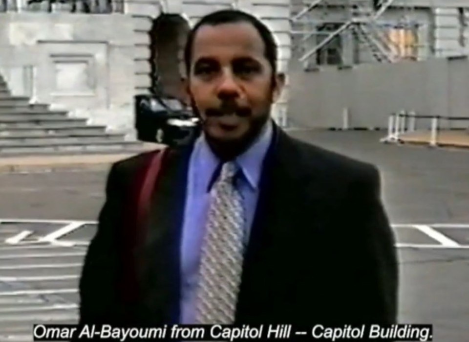 The footage showed in court showed Omar al-Bayoumi speaking in front of the Capitol building in Washington DC