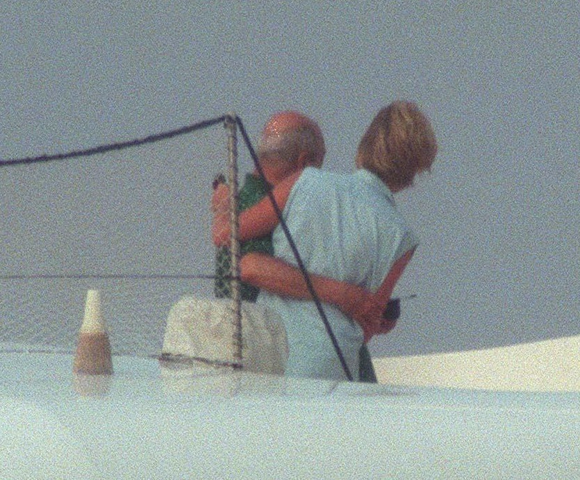 a photo of princess diana on mohammed al fayed 's yacht in the south of france