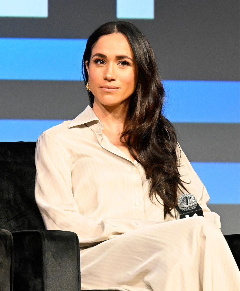 Harry's wife Meghan Markle, pictured above at the 2024 SXSW Conference in Texas, was noticeably absent