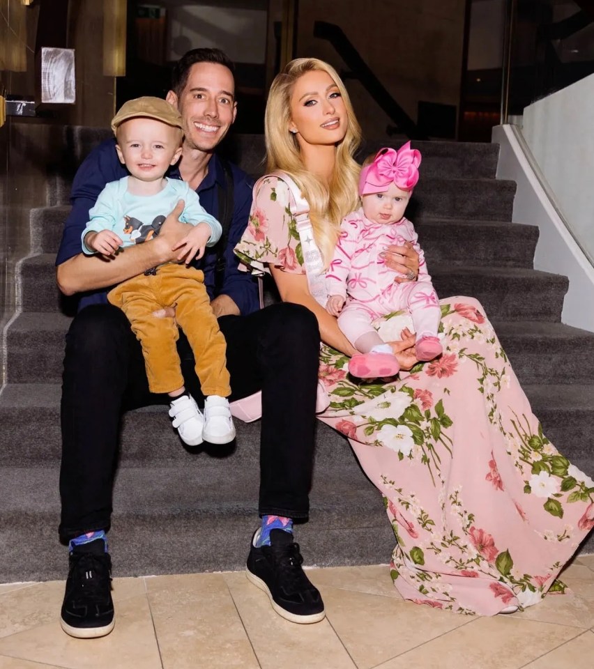 Paris with husband Carter, son Phoenix and daughter London