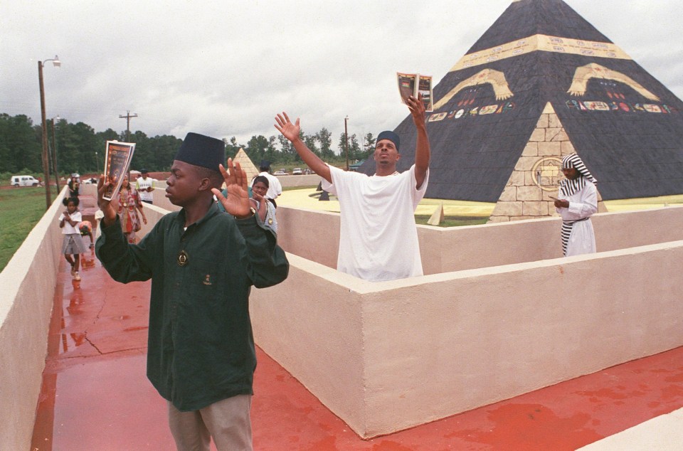 The Brooklyn building belongs to members of the Nuwaubian Nation, pictured here at their compound in Georgia