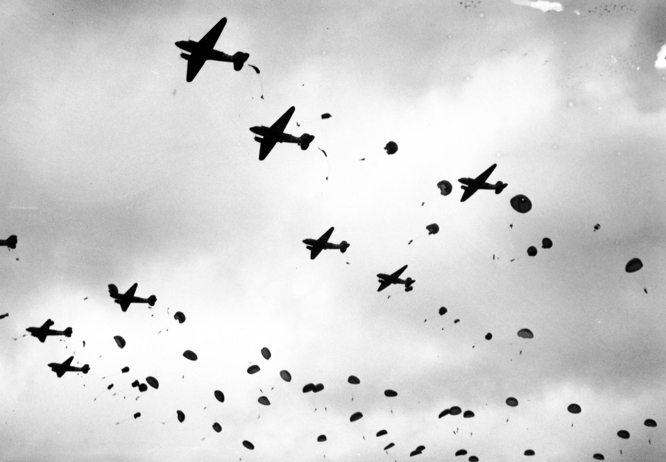 British and US troops took part in the ­biggest airborne invasion ever, to attempt to end the brutal conflict