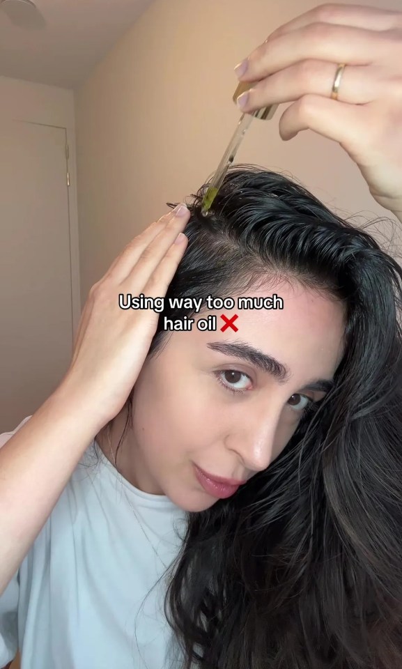 TikTok user Duygu shared the five common mistake people make when oiling their hair