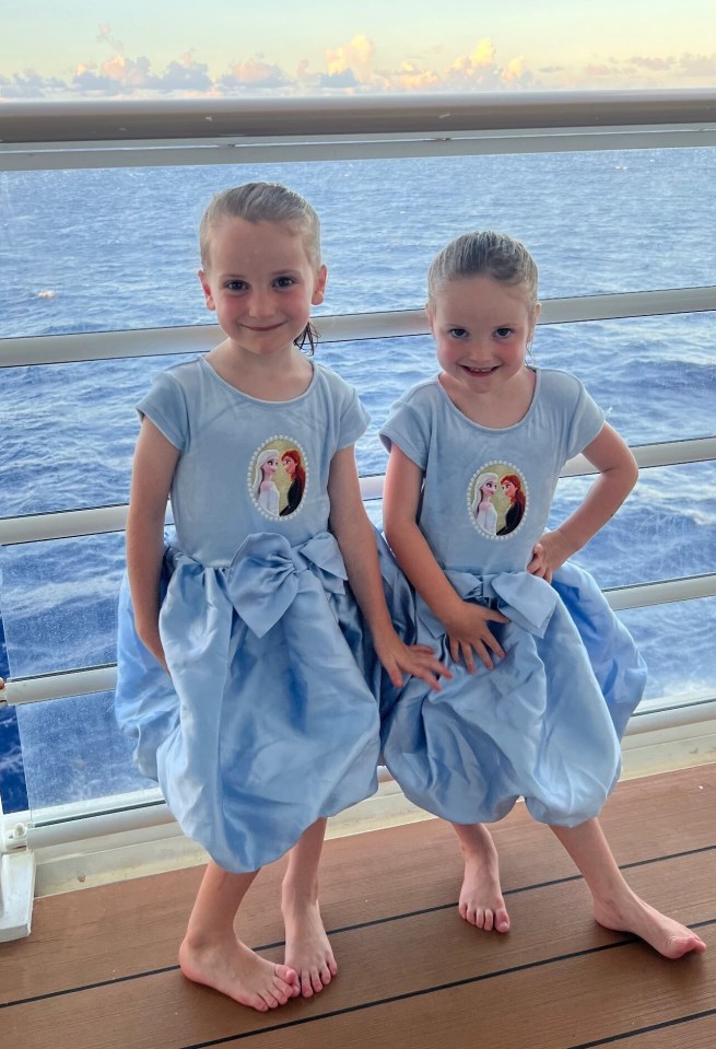 The Radfords appear to be on a cruise as part of their latest Florida holiday