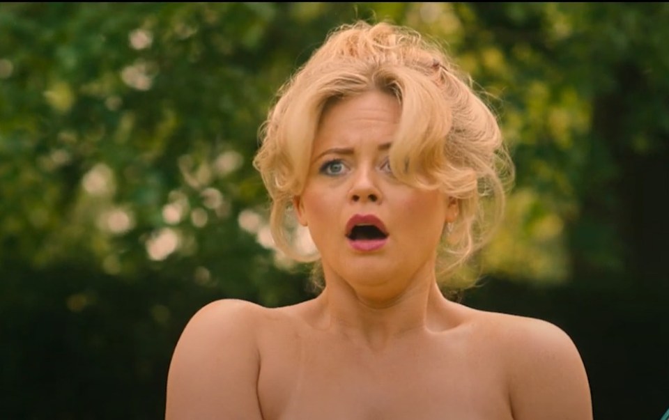 Emily Atack stars as a lusty character in Rivals, the adaptation of one of Jilly's books