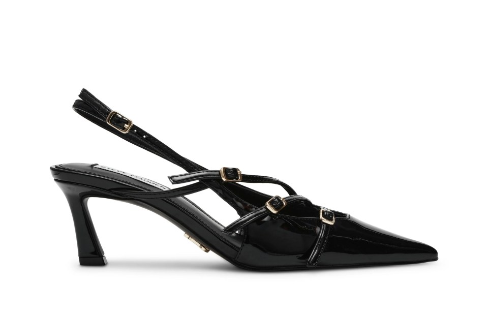 The Liana black patent sling-backs are £120 from stevemadden.co.uk