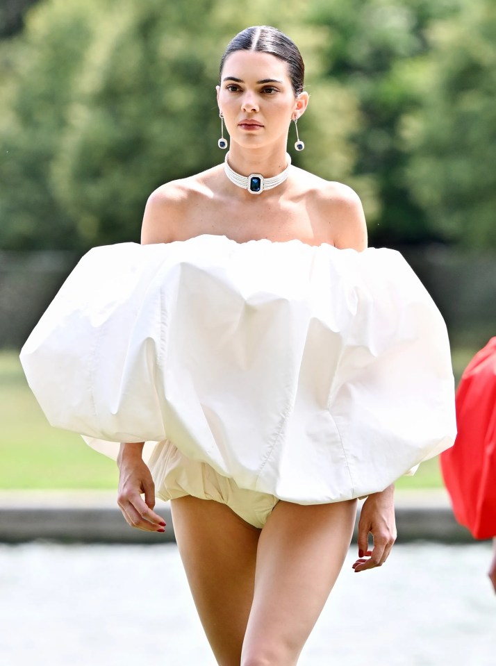 Kendall modelled a look that many compared to an adult nappy at the Jacquemus Fashion Show in Paris