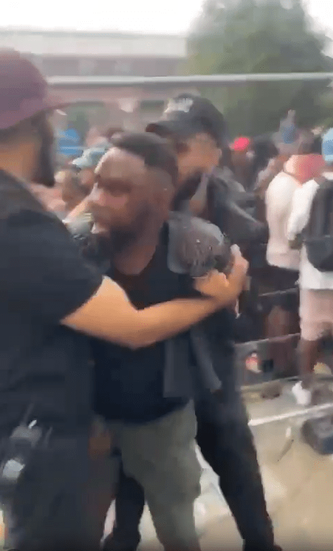 Carnival Security attempted to break up the fight