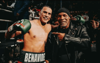 David Benavidez with Mike Tyson