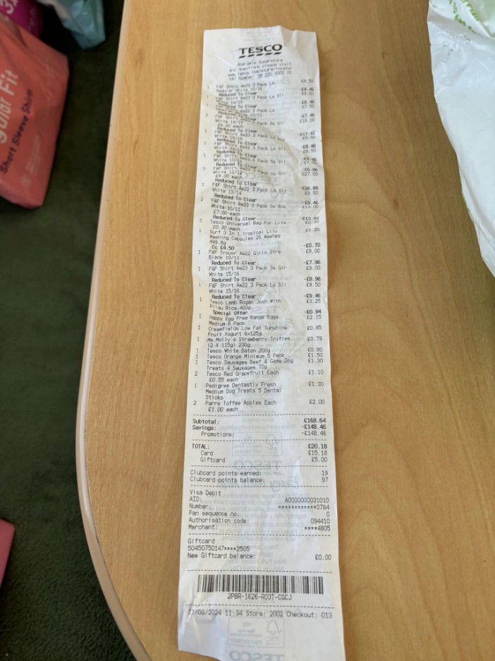 The shopper revealed they've saved "over £148" on school uniform