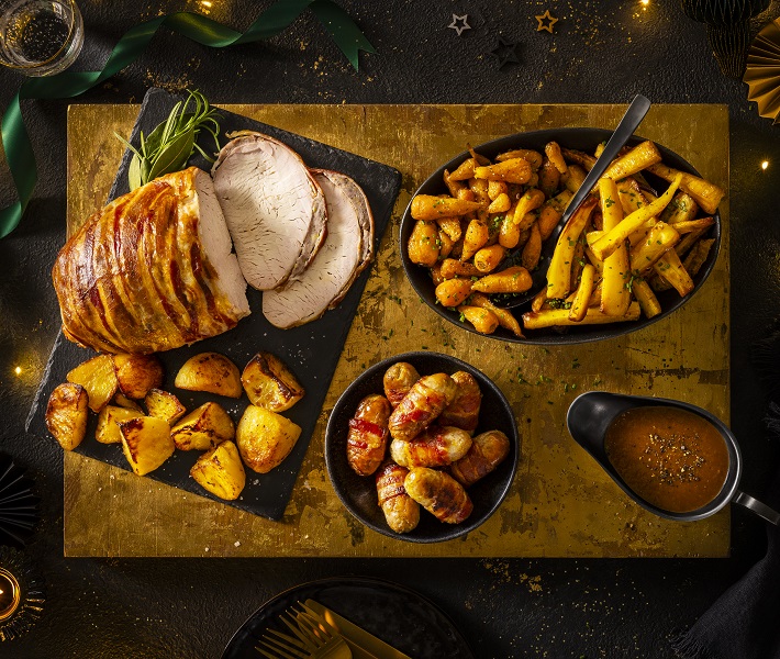 The Slow Cooked Proper Christmas Dinner Box is ready in just 55 minutes