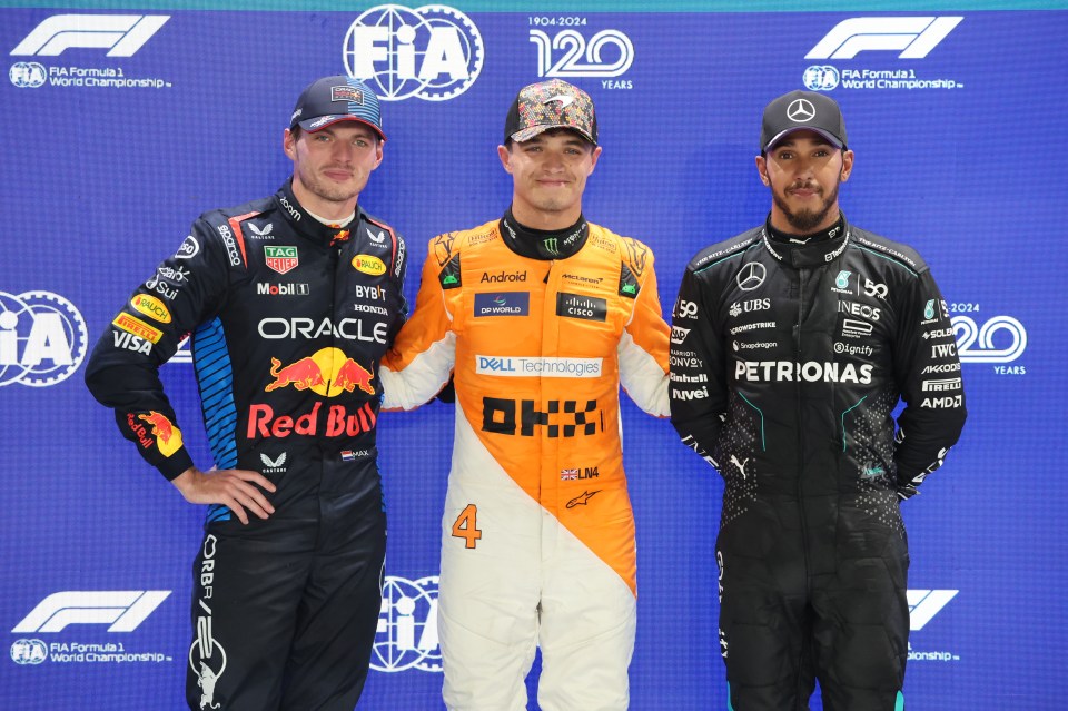 Lewis Hamilton and his fellow F1 stars appear to be standing by Verstappen