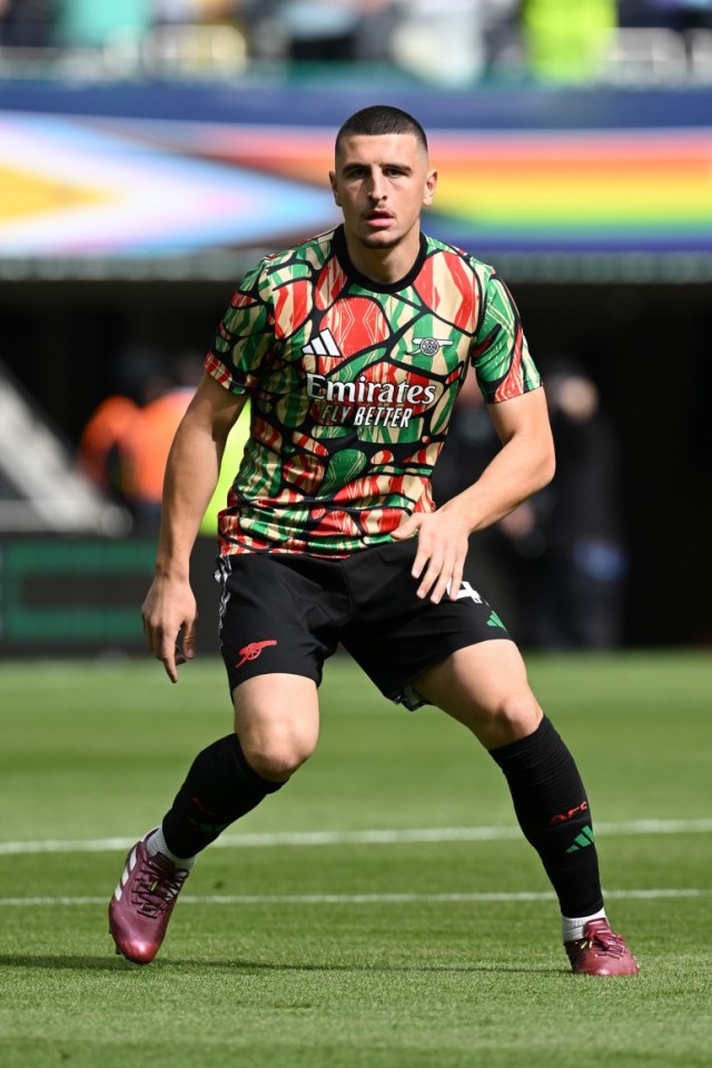 Maldini Kacurri was named on the Arsenal bench in the North London derby