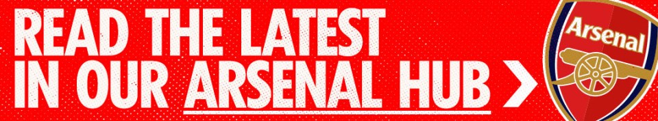 a red sign that says read the latest in our arsenal hub