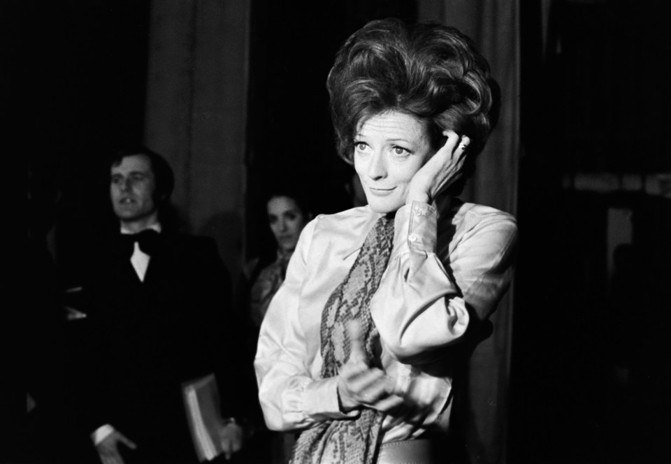 Maggie Smith at the Old Vic after winning the Academy Award for Best Actress for her role in The Prime of Miss Jean Brodie.