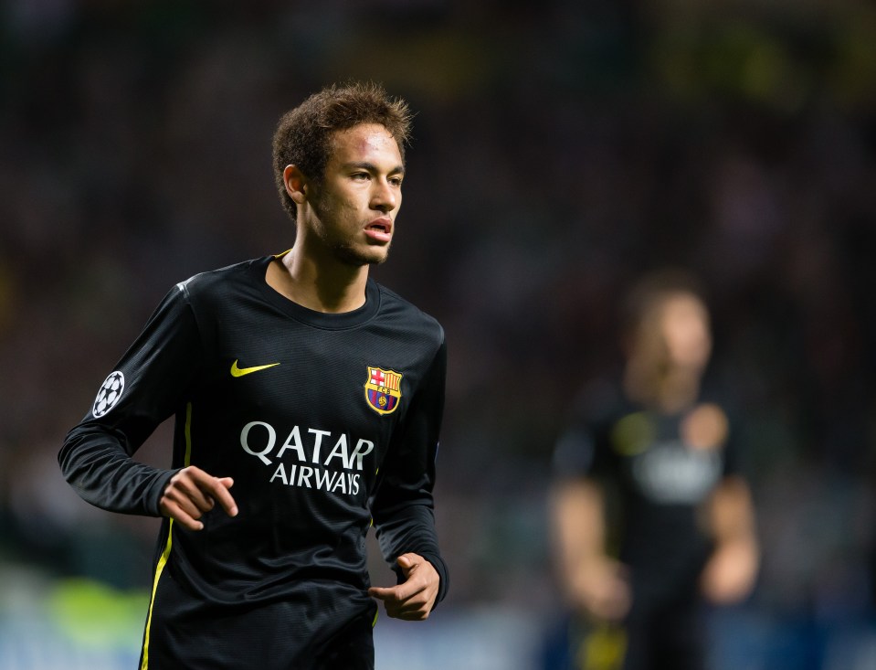 Neymar in the 2013/14 strip