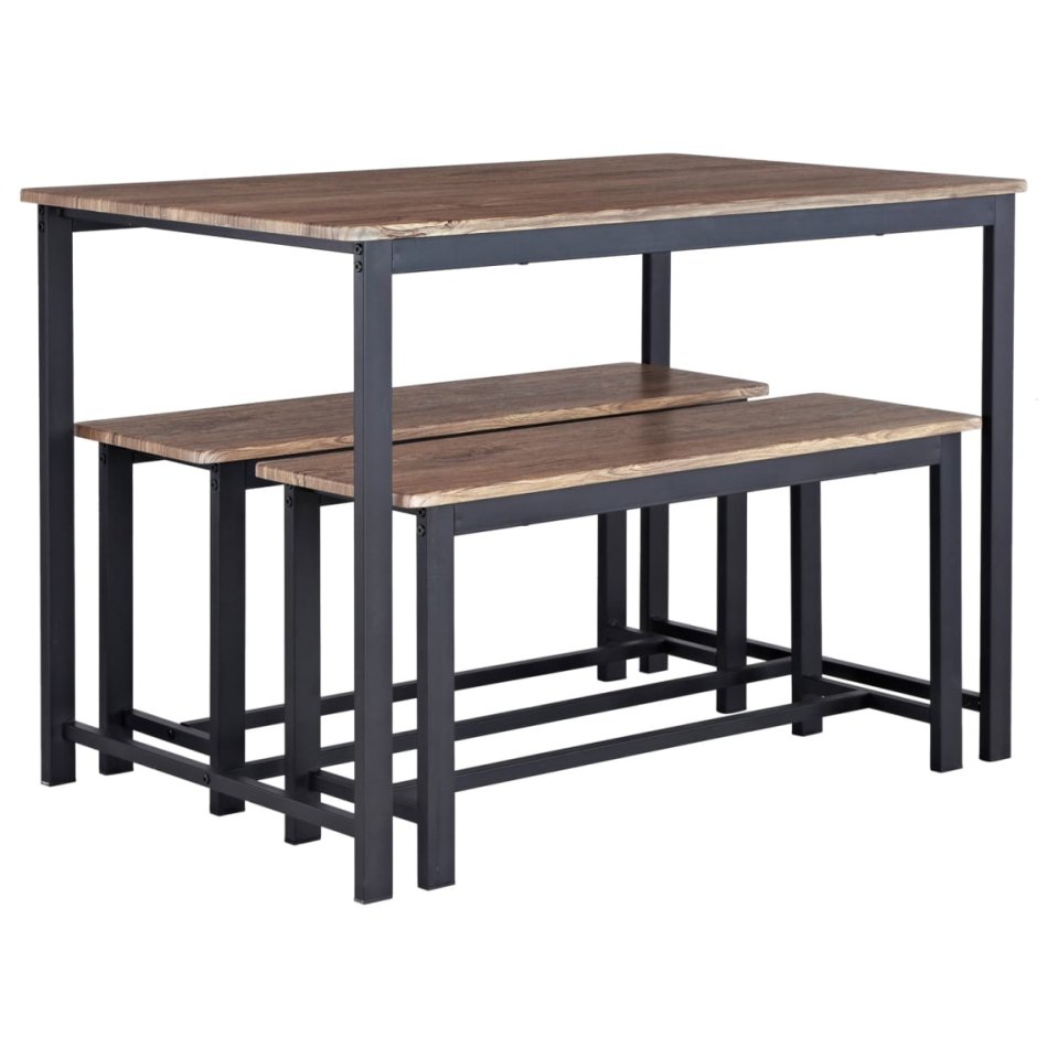 Save £16.50 on the Coberg dining table with two benches included at B&M