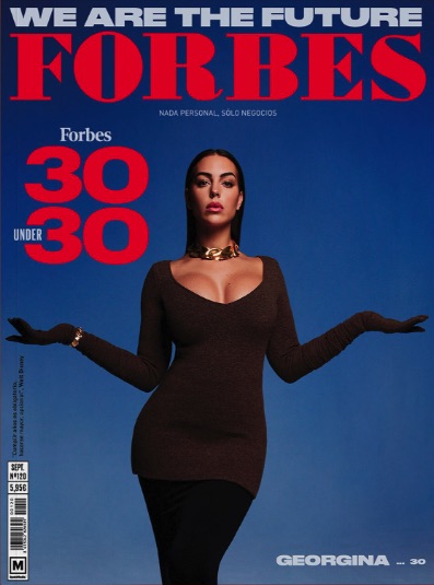 georgina is on the cover of the forbes magazine