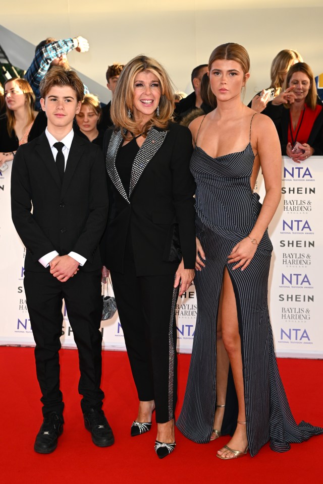 Kate Garraway pictured with her son and daughter at the NTAs