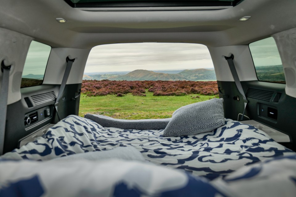 Bedding down in the XL-sized Santa Fe.