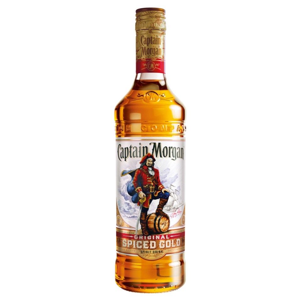 a bottle of captain morgan spiced gold rum