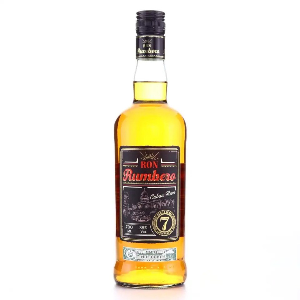 a bottle of rumbero 7 year old rum