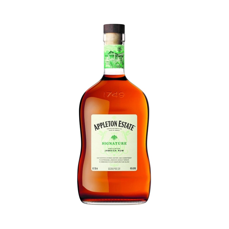 a bottle of appleton estate signature jamaican rum