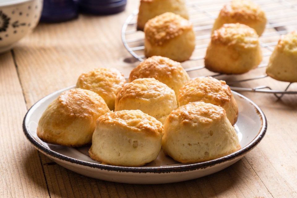 These cheese scones are best served warm with butter