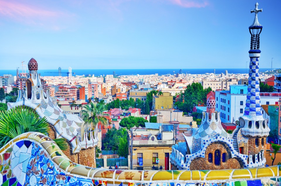 Enjoy panoramic views of the city from Park Guell, all down to that man Gaudi