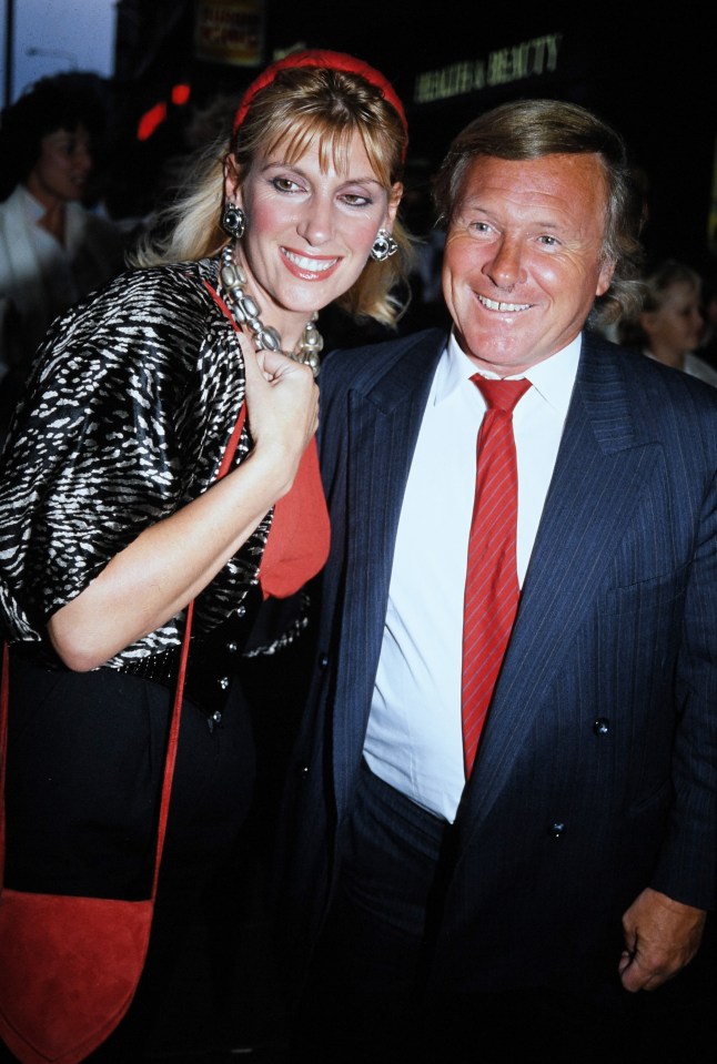 David seen here with his second wife Dreena in 1989