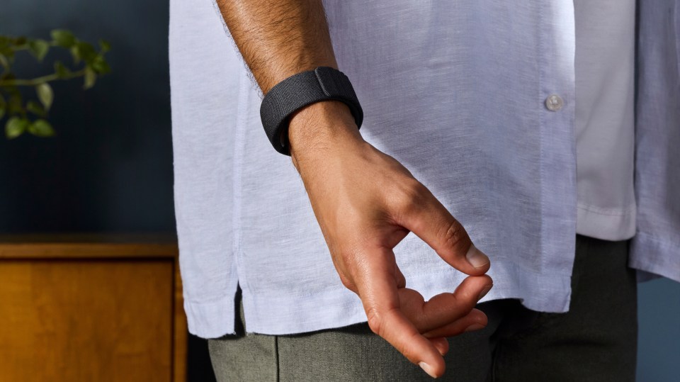 Using a wristband for controls means that you don't have to constantly wave your hands in the air