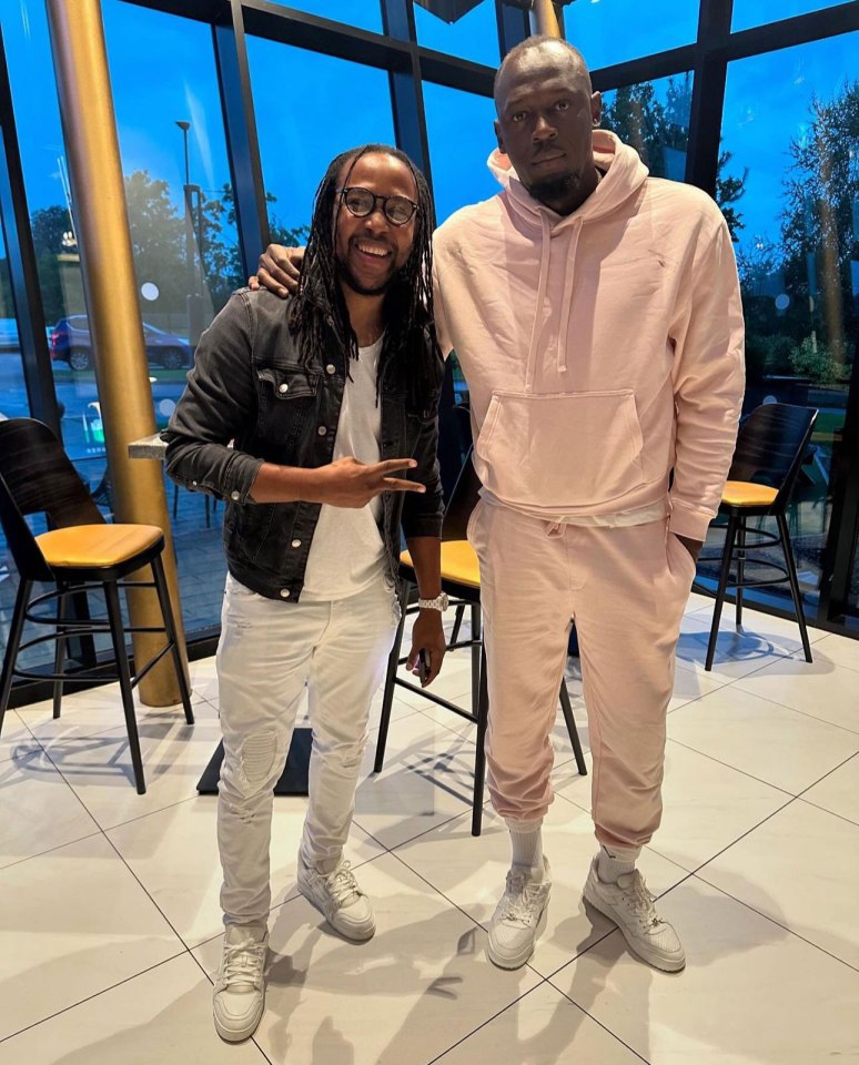 Usain Bolt made a surprise visit to a Wigan restaurant to celebrate Ricardo Gardner's birthday