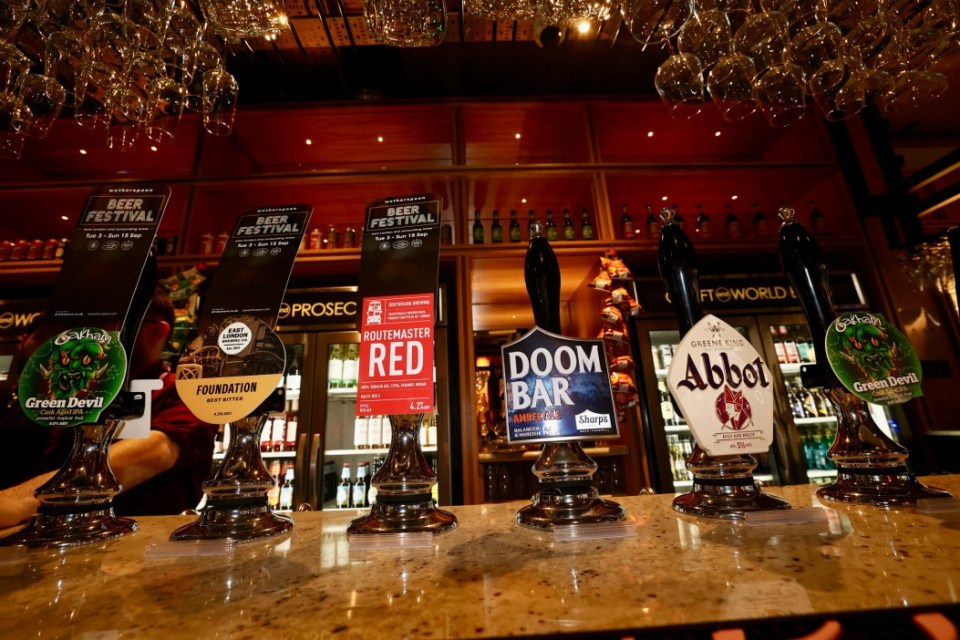 Everything on offer on draft at the Lion and Unicorn