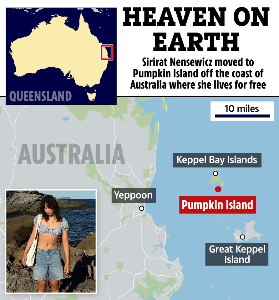 a map of australia shows the location of pumpkin island