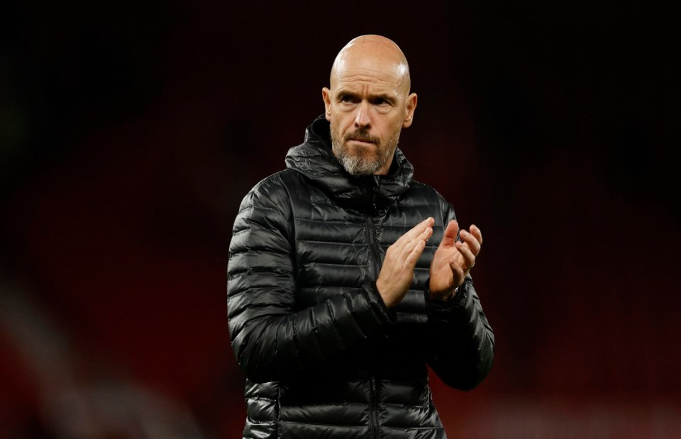 Soccer Football - Carabao Cup - Third Round - Manchester United v Barnsley - Old Trafford, Manchester, Britain - September 17, 2024 Manchester United manager Erik ten Hag applauds their fans after the match Action Images via Reuters/Jason Cairnduff EDITORIAL USE ONLY. NO USE WITH UNAUTHORIZED AUDIO, VIDEO, DATA, FIXTURE LISTS, CLUB/LEAGUE LOGOS OR 'LIVE' SERVICES. ONLINE IN-MATCH USE LIMITED TO 120 IMAGES, NO VIDEO EMULATION. NO USE IN BETTING, GAMES OR SINGLE CLUB/LEAGUE/PLAYER PUBLICATIONS. PLEASE CONTACT YOUR ACCOUNT REPRESENTATIVE FOR FURTHER DETAILS..