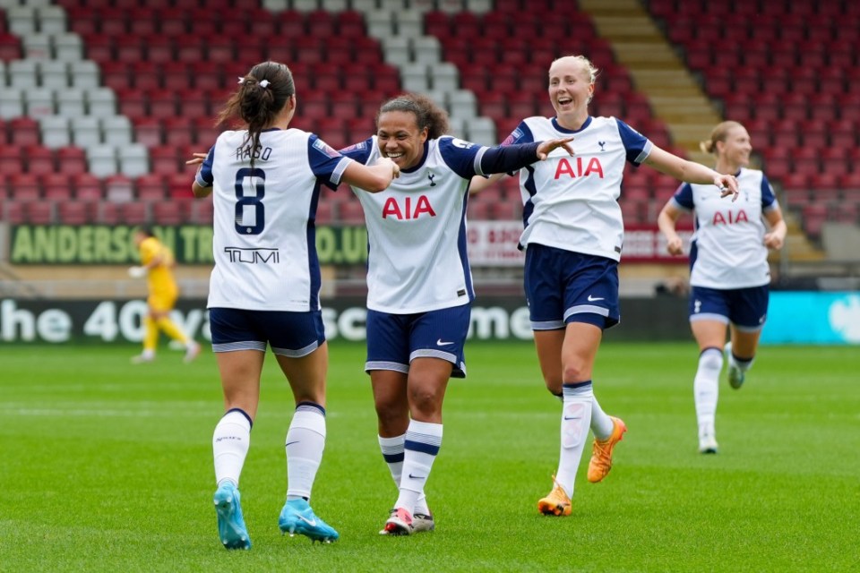 Spurs battered Palace at the Gaughan Group Stadium in their WSL opener