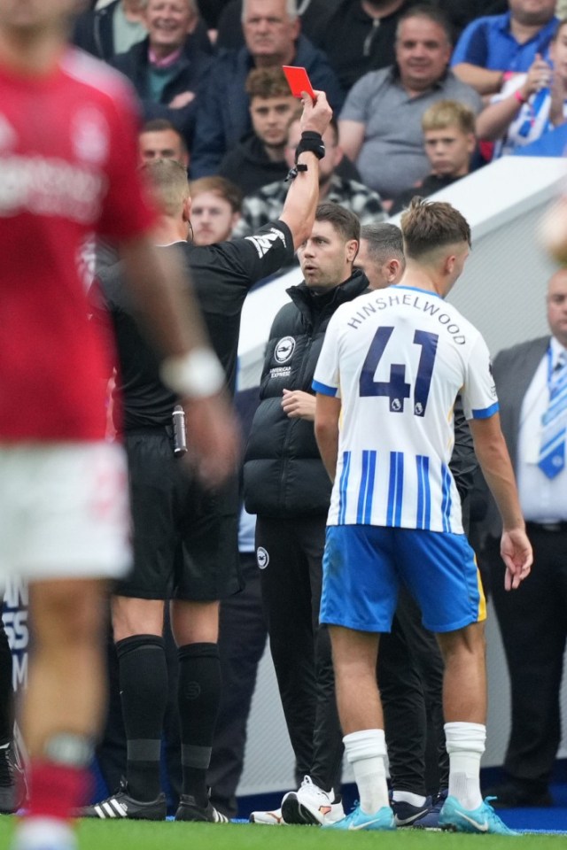 Fabian Hurzeler was also giving his marching orders for his touchline behaviour