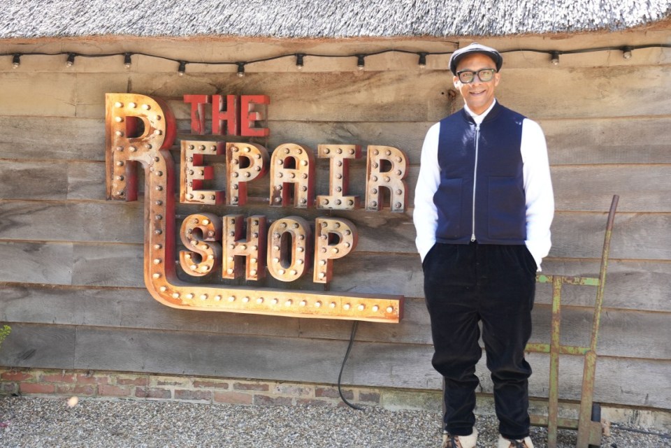 The Repair Shop s12,Series,Series,Jay Blades, barn exterior.,Richochet Ltd,Ricochet Ltd