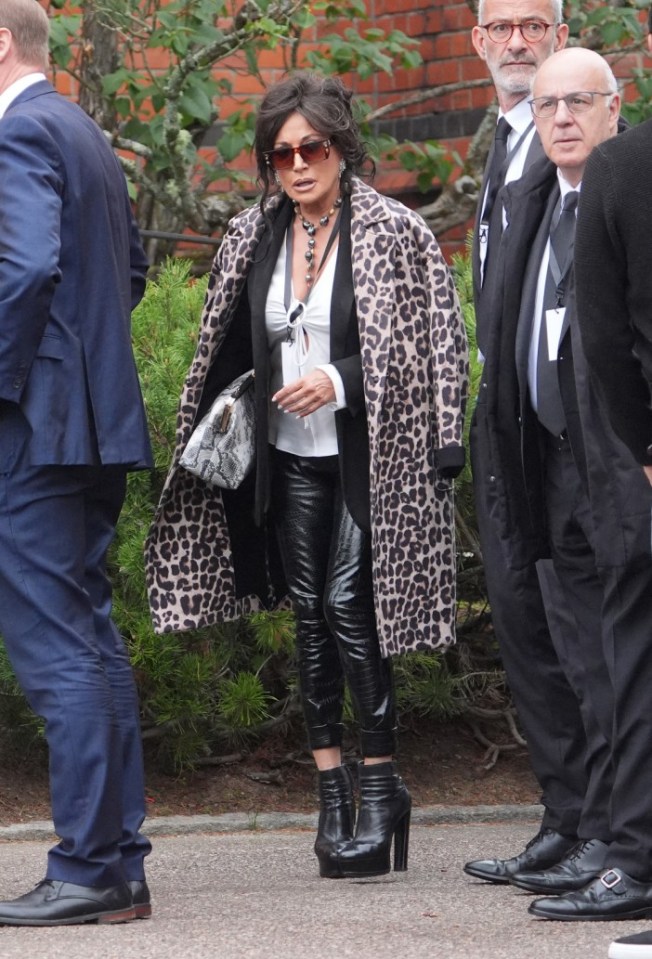 Nancy arrived at Sven's funeral this morning to say goodbye