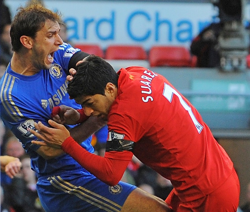 Luis Suarez was found guilty of biting Branislav Ivanovic in 2021