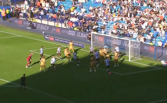 The ball came back out and QPR tried to put it back towards goal