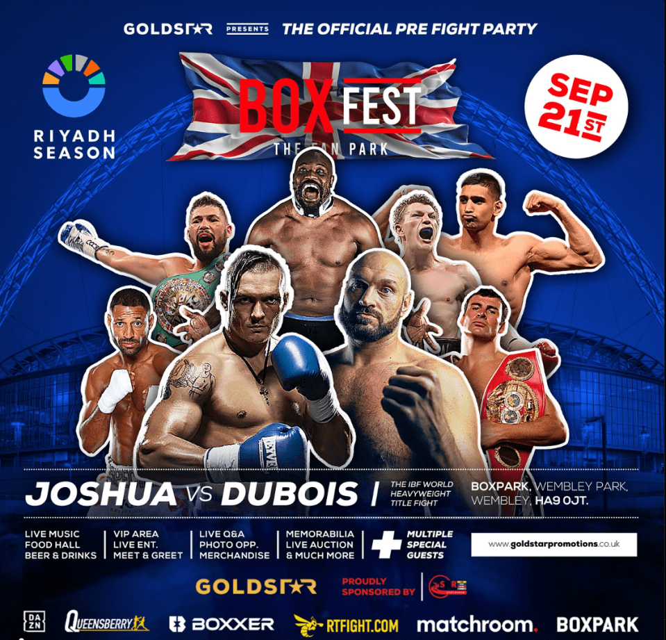 a poster for a boxing event called boxfest