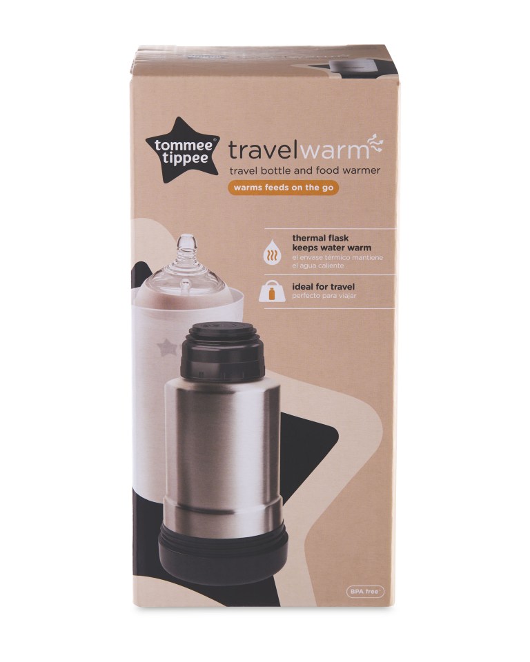 a box for a tommee tippee travel bottle and food warmer