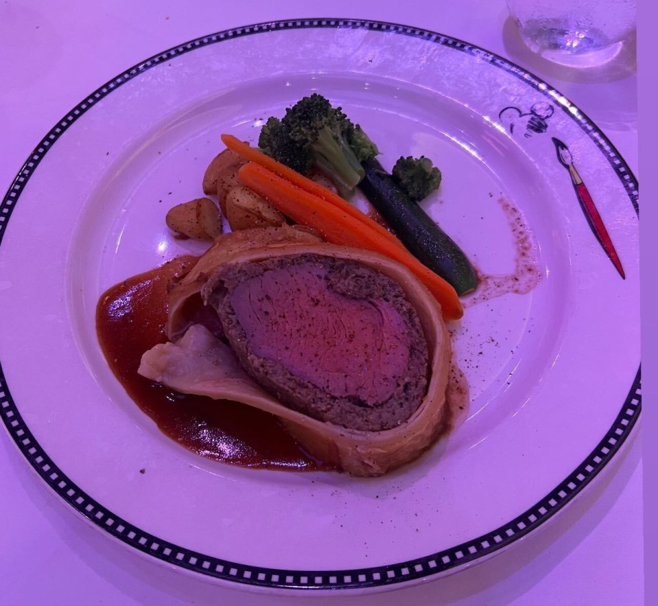 The Radfords also enjoyed a tasty beef wellington