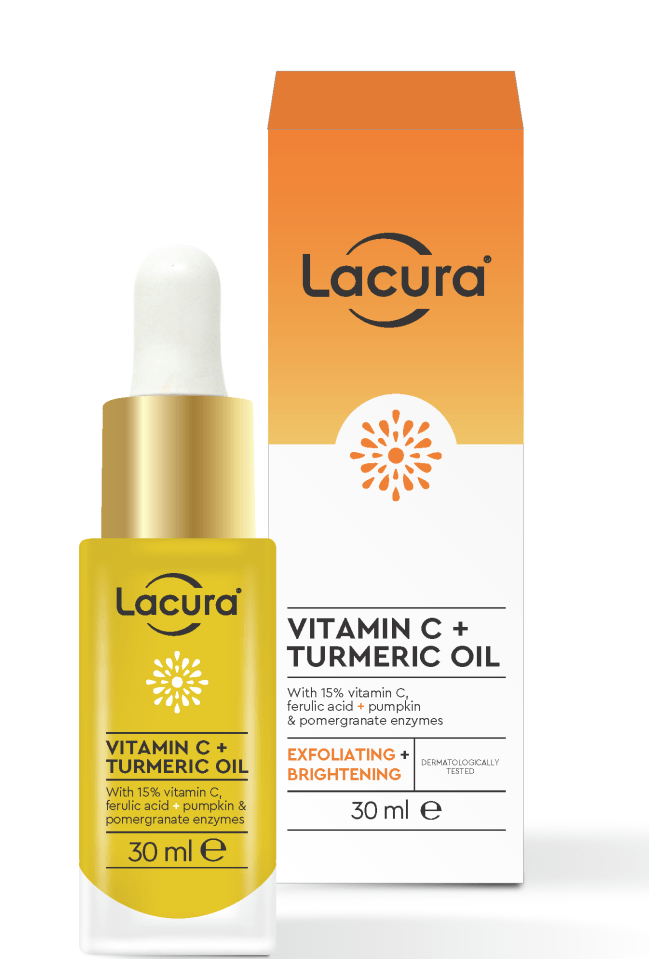 The Lacura Vitamin C + Turmeric Oil costs £5.99 for 30ml